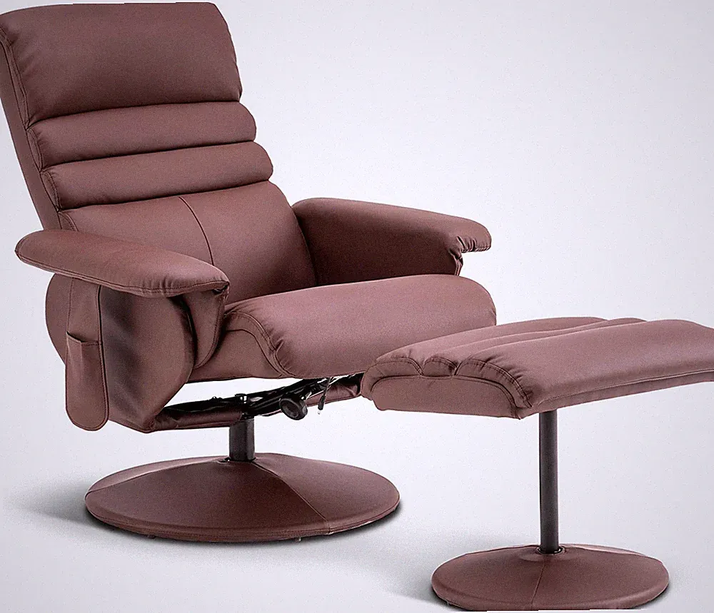 Contemporary Recliner with Ottoman